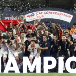 RS Berkane winning CAF Confederation Cup 2025 final against Simba SC